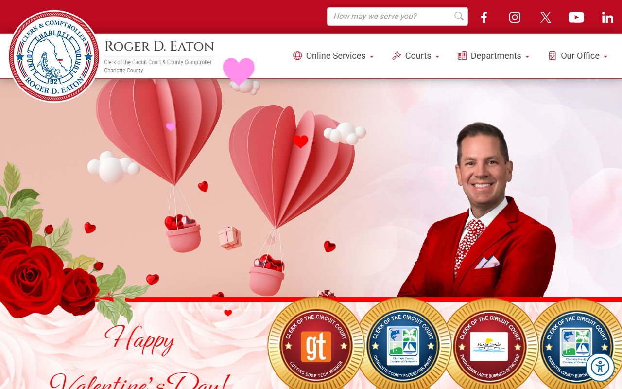 Charlotte County Clerk of Court website for bench warrant records