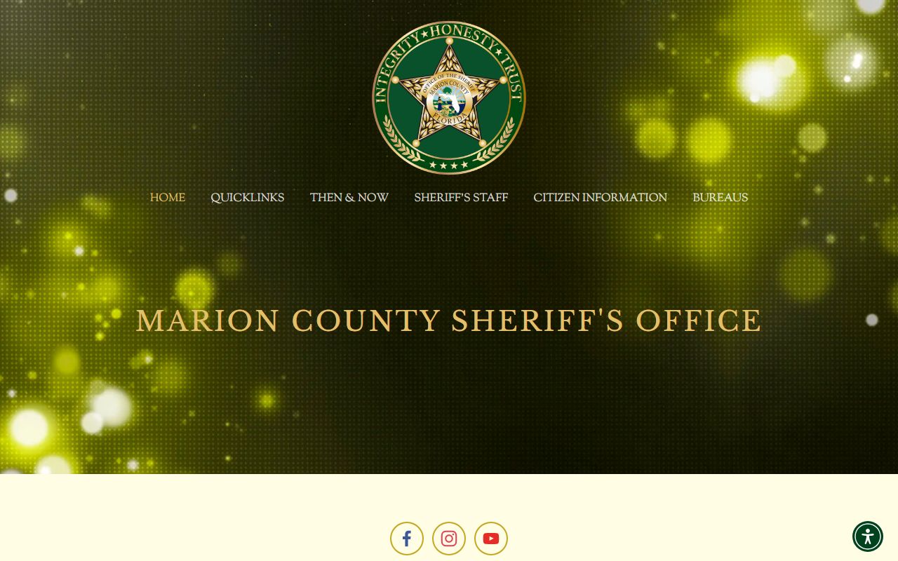 Marion County Sheriff's Office website for bench warrant information