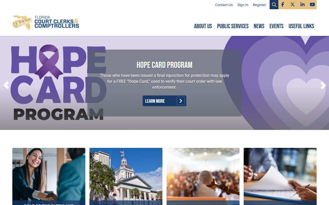 Florida Court Clerks and Comptrollers association for bench warrant records